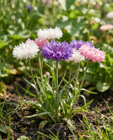 Cornflower Tape Mixed Double Flowered 7.5m seeds (Centaurea cyanus) – annual seed tape