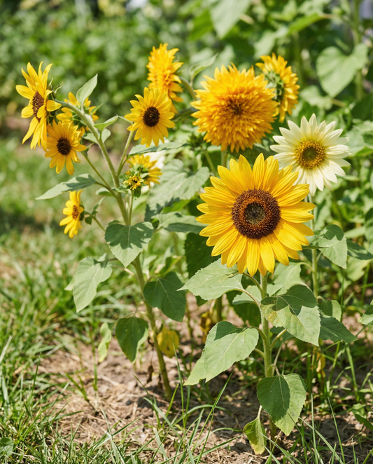 Sunflower 6 Varieties Collection Set (Helianthus annuus) – annual flower seeds from SeedsChoice