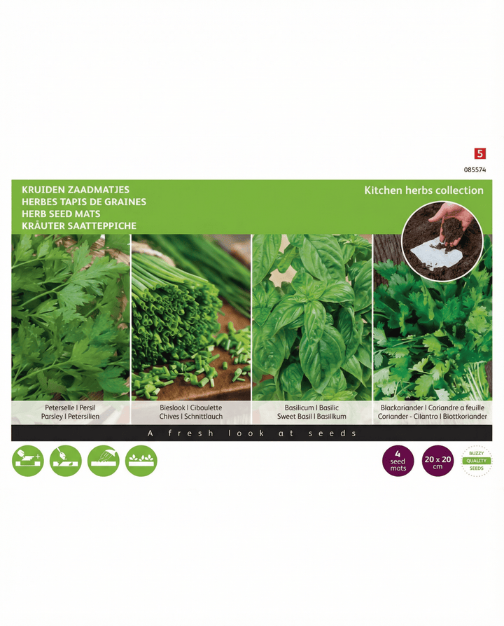 Maty z nasionami 4 szt. 20x20 cm (Petroselinum crispum) – maty nasienne