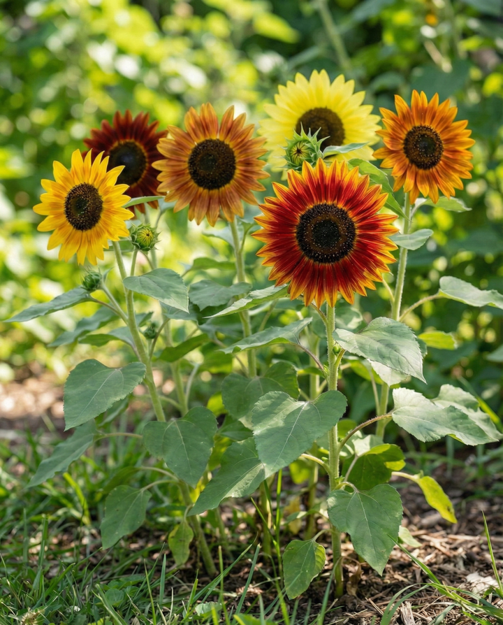Nasiona ozdobnego słonecznika Multicolor Mix (Helianthus annuus) – kwiat jednoroczny