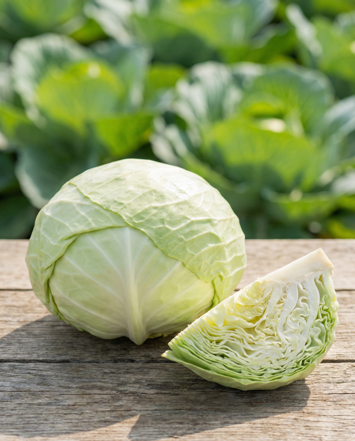 Nasiona płaskiej białej kapusty Spring Salute F1 Hybrid (Brassica oleracea) – warzywo jednoroczne