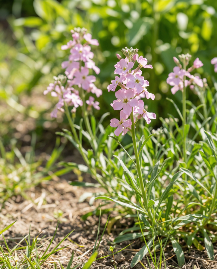 Nasiona maciejki nocnej różowej (Matthiola longipetala) – roślina jednoroczna