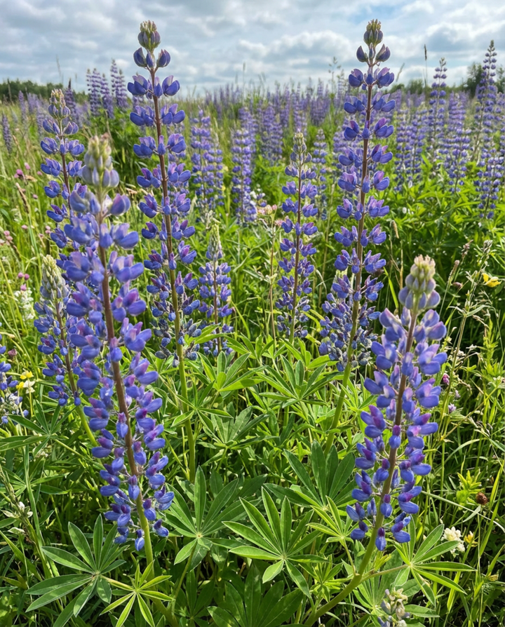 Nasiona niebieskiego łubinu na nawóz zielony 100g (Lupinus angustifolius) – roczny nawóz zielony